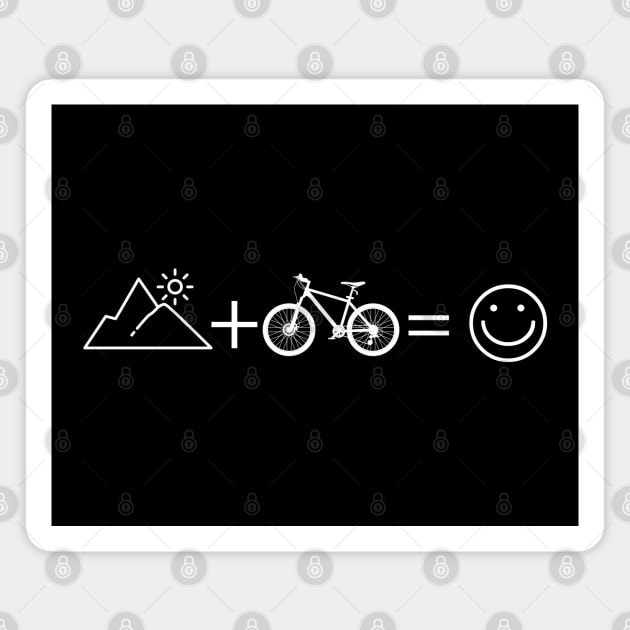 Mountain Biking - Mountain Bike Symbols Magnet by Kudostees